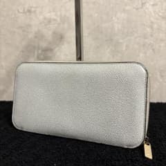 ヴァレクストラ 長財布 ラウンドジップ ライトグレー 本革 ユニセックス ヴァレクストラ 長財布 ラウンドジップ ライトグレー 本革 ユニ