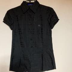 BURBERRY BLUELABEL 半袖 シャツ ブラウス チェック 黒のサムネイル