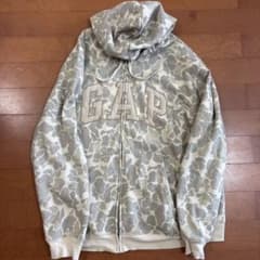 GAP ロゴ S フレンチテリー ジップアップパーカー カモフラージュのサムネイル
