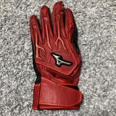 MIZUNO バッティング用手袋 レッド 野球　左手　グローブのサムネイル