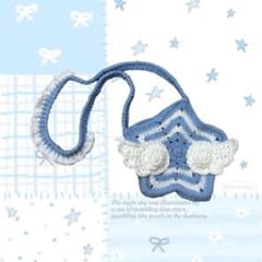 ハンドメイド編み物ポシェットウィッシュコア平成女児ゆめかわ平成レトロゆめかわ - 4