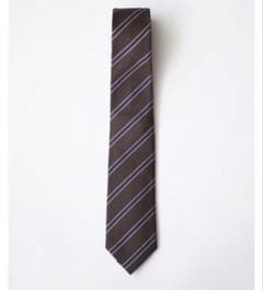 AURALEE silk stripe tie dark brown ネクタイ - メルカリ
