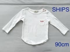 SHIPS KIDS ラウンドヘム ポケット ロゴ TEE ロンTのサムネイル