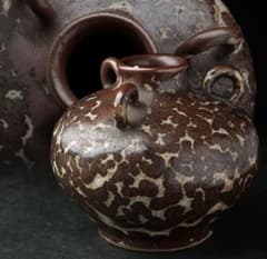 【古陶磁】吉州窯系 斑褐釉三耳小壷・褐釉斑三系小罐 中国古陶磁　中国美術 古陶磁】吉州窯系 斑褐釉三耳小壷・褐釉斑三系小罐 中国古陶磁 中国