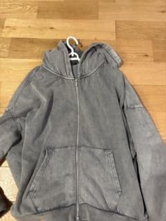 ZARA ダブルジップアップパーカー グレーのサムネイル