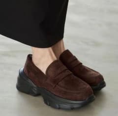 田中里奈　茶　ローファー　M しまむら　mysacloset ミーサクローゼット