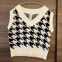 DOUBLE STANDARD CLOTHING 千鳥格子 ニットベストのサムネイル