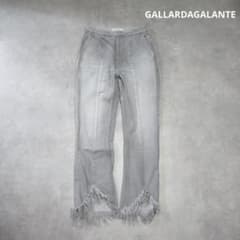 GALLARDAGALANTE / Semi-flare black denim jeans 1