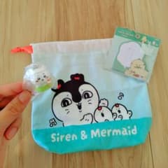 人魚の島のひみつ ちいかわ ガチャ セイレーン 巾着ポーチ 島二郎 メモ帳のサムネイル