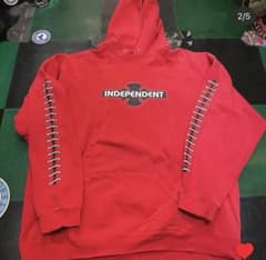 INDEPENDENT インディペンデント パーカー レッド | Mercari