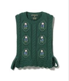 BEAMS ルルメリー　手刺繍のニットベスト beams ビームス RURU MARY'S ルルメリー 手刺繍のニットベスト - メルカリ