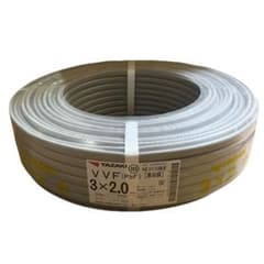 YAZAKI VVFケーブル 100m 3x1.6mm Gマーク　黒白緑 YAZAKI VVF 3×2.0mm グレー 100m 黒白緑 - メルカリ