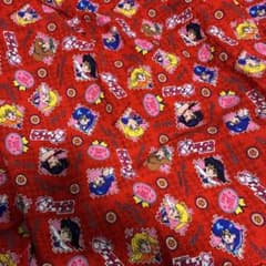 激レア‼️美少女戦士 セーラームーン S⭐️ ちぢみ布 生地 【赤