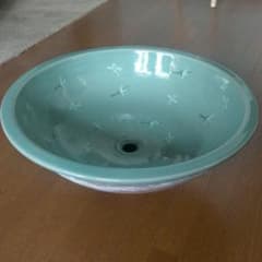 朝鮮青磁 高麗青磁 雲鶴 磁器 青磁 手洗い鉢 手水鉢 作家物 作家名入 朝鮮青磁 高麗青磁 雲鶴 磁器 青磁 手洗い鉢 手水鉢 作家物 作家名入