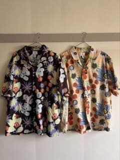 H&M 柄シャツ 2枚セット 半袖 開襟シャツのサムネイル