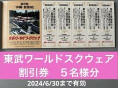 【割引券】東武ワールドスクウェア5名分(6/30まで)のサムネイル