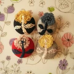skip ヘアゴムセット＊ミナペルホネン＊ハンドメイド＊刺繍＊タンポポのサムネイル