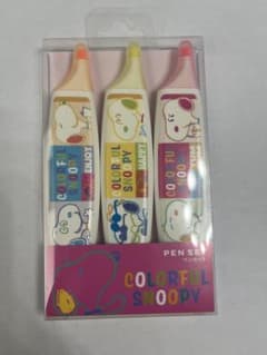 スヌーピー　SNOOPY 蛍光ツインマーカー　3本セットのサムネイル
