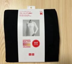 ユニクロ ヒートテックウルトラウォーム クルーネックT M 黒　超極暖　未使用のサムネイル