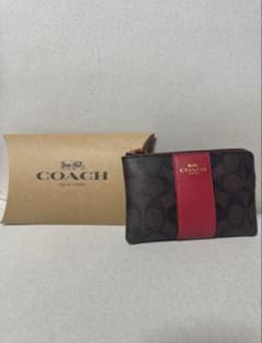 Hiromi.K様専用　COACH コインケース ダークブラウン/レッドのサムネイル