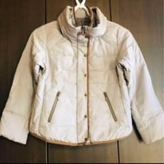 超美品 】VIANTE 薄ベージュ フード付 ダウンジャケット ダウンコート 