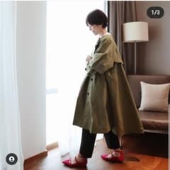 MACHATT マチャット　ノーカラーフレアコートのサムネイル