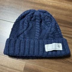 VOLCOM ケーブルニット帽 ビーニー ネイビーのサムネイル