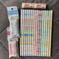 サンリオ　シナモンロールとマイメロなどの鉛筆&消しゴムセットのサムネイル