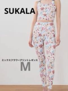 SUKALA ミックスフラワープリントレギンス M - メルカリ