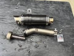NC42・CB400SF/SB、LCIカーボンショートマフラー・バッフル2個つき