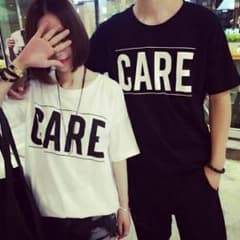 2点セット ペアルック Tシャツ 黒 白のサムネイル