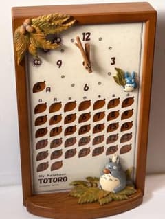 (希少)　廃盤品　トトロ 時計 カレンダー 希少) 廃盤品 トトロ 時計 カレンダー | Compre na Mercari do Japão