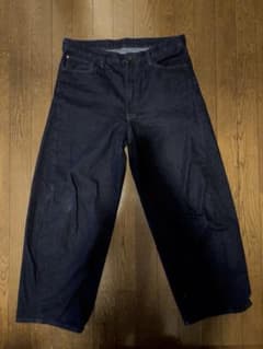GU バギーデニム バレルレッグジーンズ 濃紺 34inchのサムネイル
