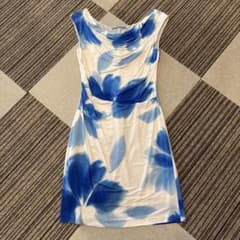 Blumarine ブルー系 花柄 ノースリーブ ワンピース - メルカリ