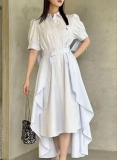 ヘムレイヤードシャツワンピース　dazzlin poloのサムネイル
