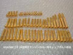GSX250Eゴキ 24金純正エンジンカバー用キャップボルト新品 GSX250Eゴキ 24金純正エンジンカバー用キャップボルト新品 - メルカリ