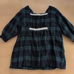 女の子　長袖　トップス　チェック柄　120cmのサムネイル
