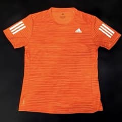 adidas CLIMALITE ランニング Tシャツ オレンジ L メンズのサムネイル