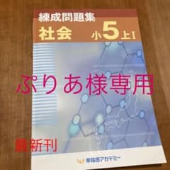 早稲田アカデミー　練成問題集　理科社会　5年上Iのサムネイル