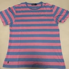 【90s】ポロバイラルフローレン 太ボーダー Tシャツ L ピンク ブルーのサムネイル