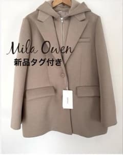 新品タグ付き Mila Owen フードドッキングシングルブレストジャケット
