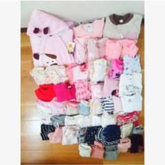 カバーオール　60,70,80,90サイズ　女の子　まとめ売り　セット大量　長袖のサムネイル