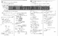 駿台 数学特講　(III) 2019 三森司 プリントのサムネイル