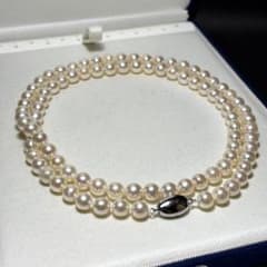 テリ◯ あこや真珠 ロングネックレス SILVER刻印 約7.5〜8mm - メルカリ