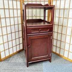 karimoku カリモク 電話台 FAX台 サイドチェスト レトロ 昭和レトロ