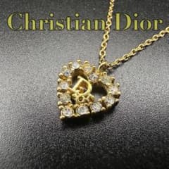 人気✨　Dior　ネックレス　CD ロゴ　ラインストーン　希少　刻印　2143 人気✨ Dior ネックレス CD ロゴ ラインストーン 希少 刻印 2143