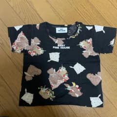 ベビーピンクハウス　クマ総柄Tシャツ 100㎝　S ブラックのサムネイル