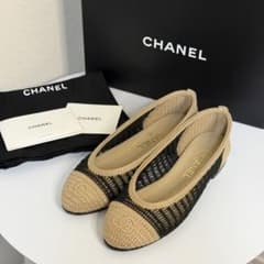 CHANEL バレリーナ ラフィア　36.5のサムネイル