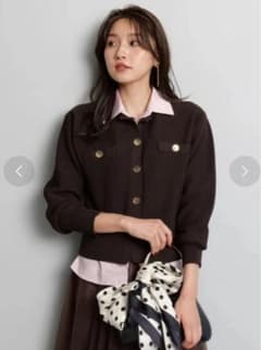 JUSGLITTY 衿付きカノコカーデ　新品タグ付き JUSGLITTY 衿付きカノコカーデ 新品タグ付き - メルカリ