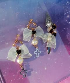 天使と悪魔のイヤリングセット